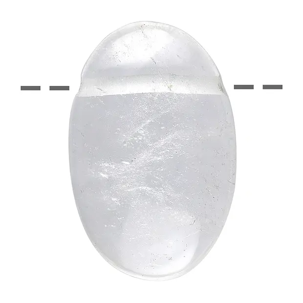 Small Palmstone Rock Crystal drilled | wholesaler gems, healing stones & jewelry
