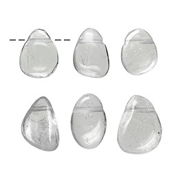 0403593002 Trommelstein Bergkristall gebohrt | Großhändler Edelsteine, Heilsteine & Schmuck