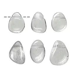 0403593002 Tumbled Stone Rock Crystal drilled | wholesaler gems, healing stones & jewelry