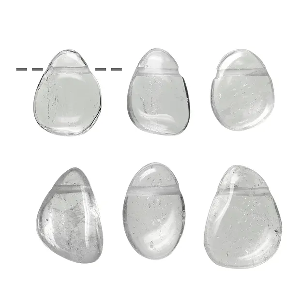 Tumbled Stone Rock Crystal drilled | wholesaler gems, healing stones & jewelry