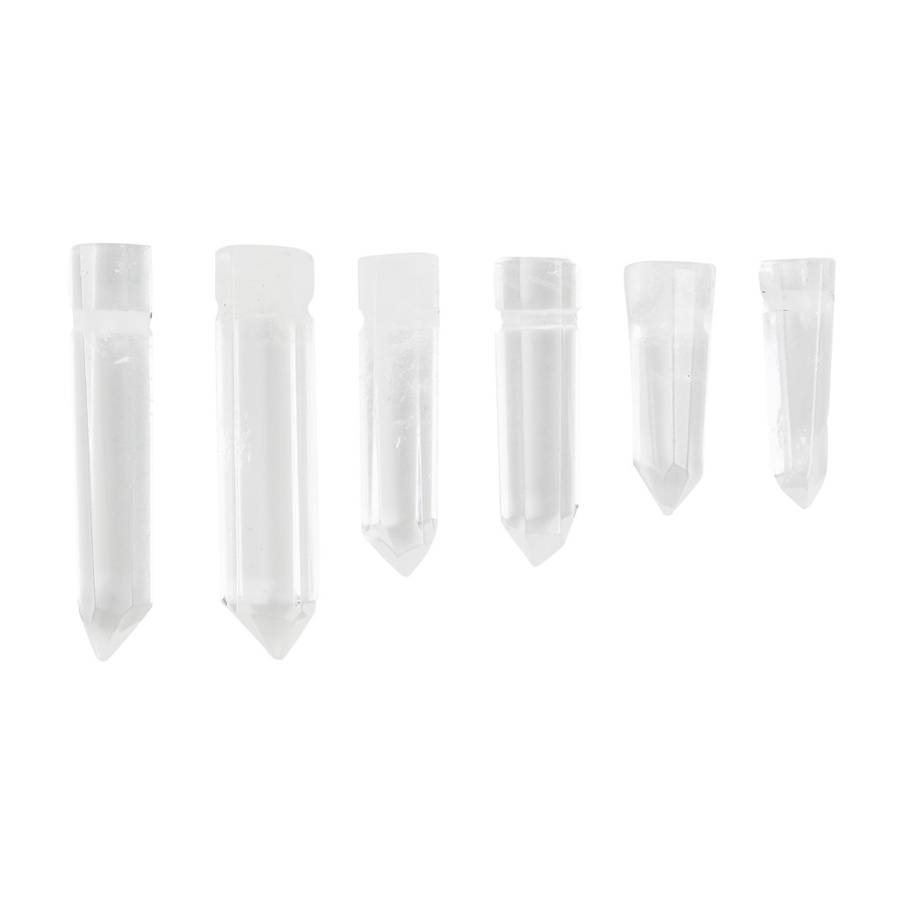 Pointe Cristal de roche percée, 3,5 - 5,0cm | Marco Schreier