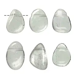 0403593014 Tumbled Stone Rock Crystal drilled, large, approx. 4cm | Marco Schreier