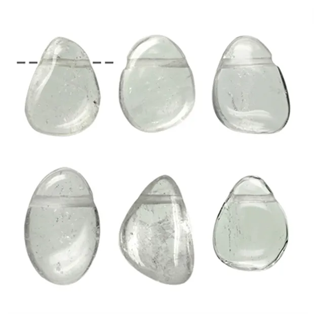 Pierres roulées Cristal de roche percé, grand, environ 4cm | Marco Schreier
