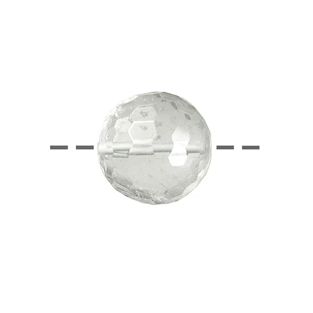 Kugel Bergkristall facettiert gebohrt, 12mm, 2,5mm-Bohrung | Marco Schreier