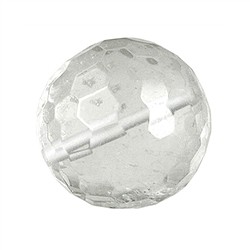 0403593416 Faceted Rock Crystal sphere, drilled, 16mm | wholesaler gems &amp; healing stones