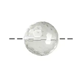 Faceted Rock Crystal sphere, drilled, 16mm, 2.5mm hole | Marco Schreier