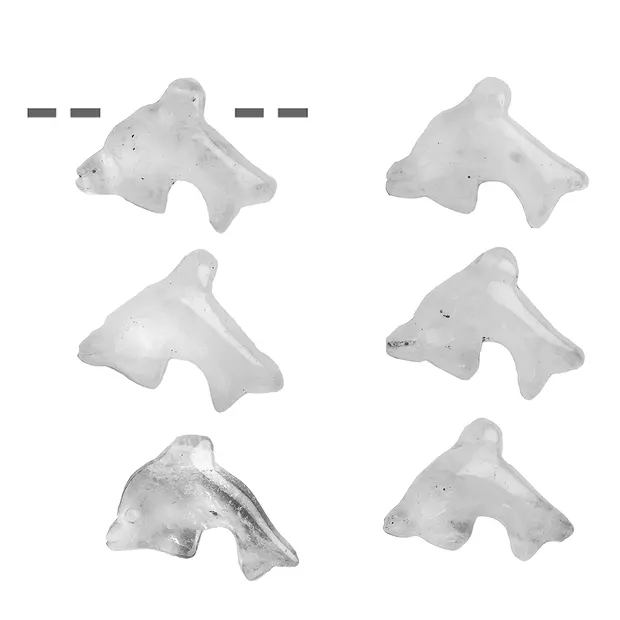 Delfin Bergkristall gebohrt, 2,5cm (6 St./VE) | Edelsteine, Heilsteine & Schmuck