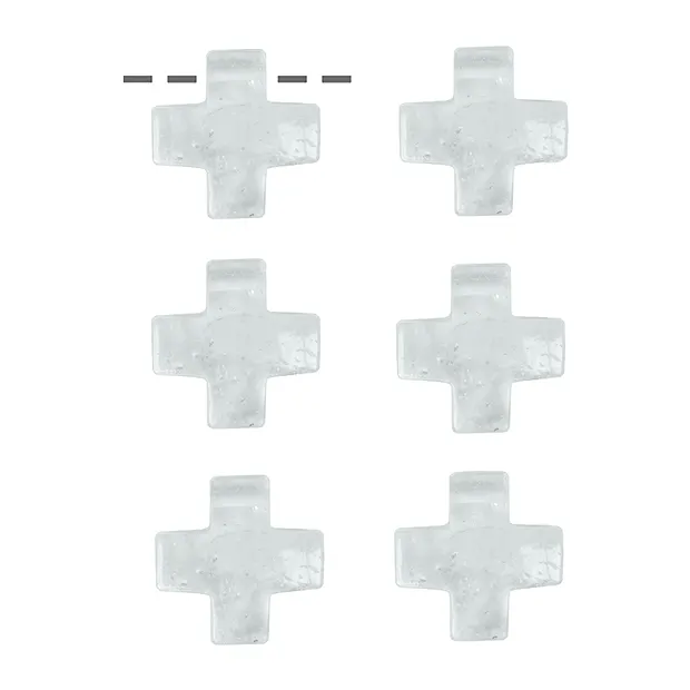 Kreuz Bergkristall gebohrt, 3cm (6 St./VE) | GH Edelsteine, Heilsteine & Schmuck