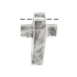 0403593841 Cross domed Rock Crystal drilled, 3 x 4.5cm | wholesaler gems &amp; healing stones