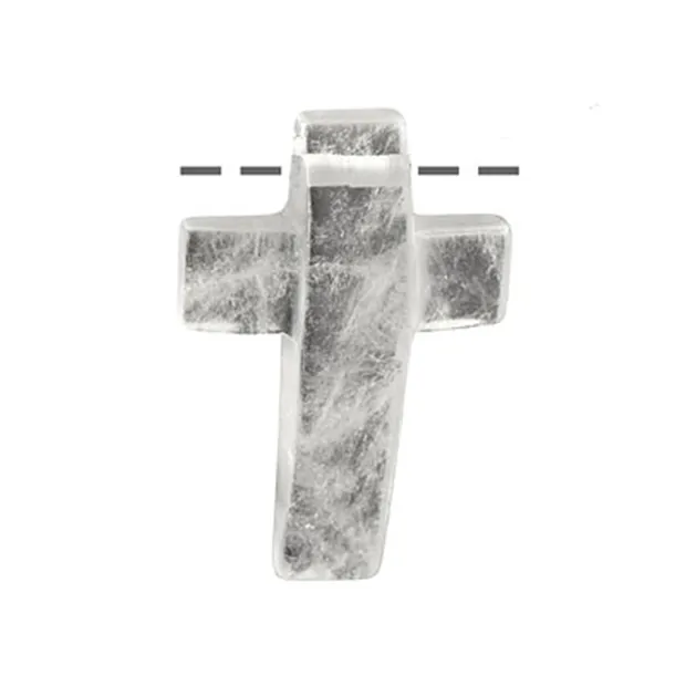 Cruz abovedada de Cristal de roca taladrada, 3 x 4,5cm | Marco Schreier