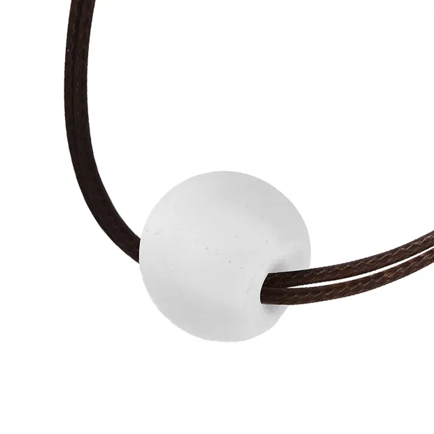 Bead Rock Crystal frosted drilled, 16mm, 5mm hole | Marco Schreier
