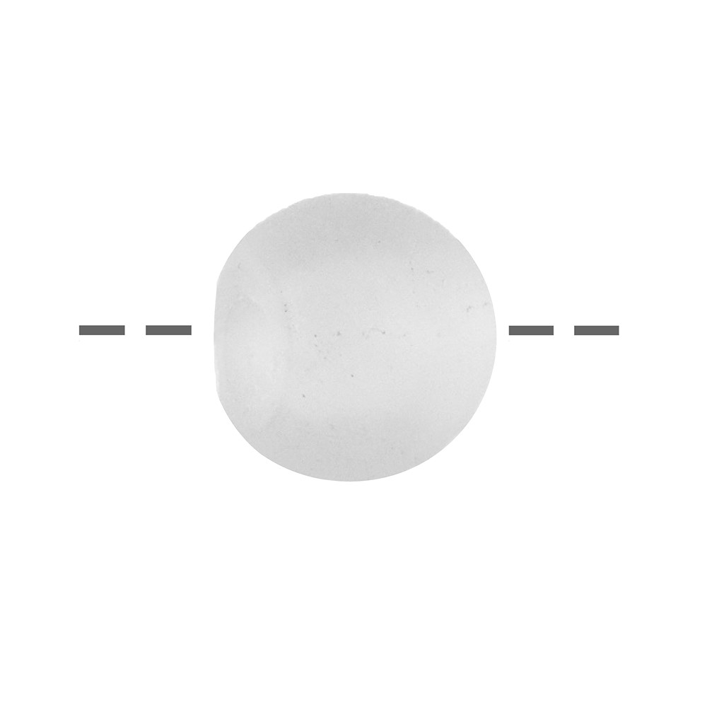 Drilled Rock Crystal sphere, 16mm, frosted | wholesaler gems & healing stones