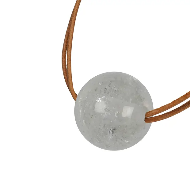 Drilled Rock Crystal sphere, 25mm | wholesaler gems, healing stones & jewelry