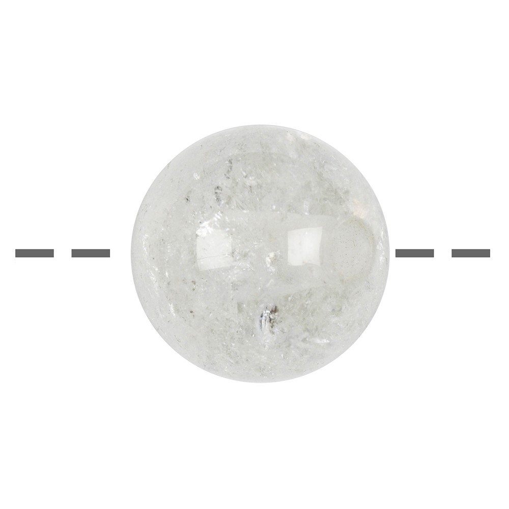 Drilled Rock Crystal sphere, 25mm | wholesaler gems, healing stones & jewelry