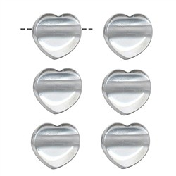 0403594605 Drilled Rock Crystal heart, 15mm | wholesaler gems, healing stones & jewelry
