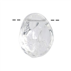 0403594810 Cabujón en bruto de Cristal de roca perforado, 3,0cm | Marco Schreier