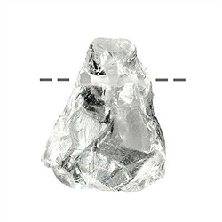 0403594901 Cristal de roche brut percé, 3,5 - 4,5cm (petit) | Marco Schreier