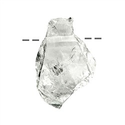 0403594902 Cristal de roche brut percé, 5,0 - 5,5cm (moyen) | Marco Schreier