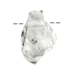 0403594902 Cristal de roche brut percé, 5,0 - 5,5cm (moyen) | Marco Schreier