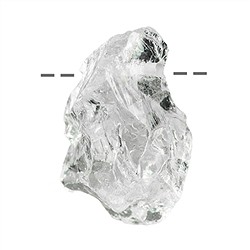 0403594903 Rohkristall Bergkristall gebohrt, 5,5 - 6,0cm (groß) | Marco Schreier