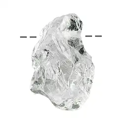 0403594903 Cristallo di rocca grezzo forato, 5,5 - 6,0 cm (grande) | Marco Schreier