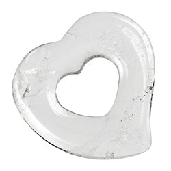 0403596034 Pieza para anudar "Corazón en el corazón" Cristal de roca, 5,0cm | Marco Schreier