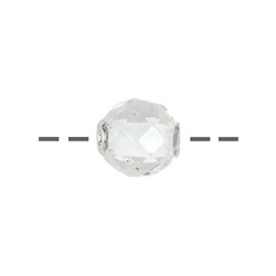 0403596712 Jewelry Bead Rock Crystal 12mm, faceted, rhodiniert | Marco Schreier