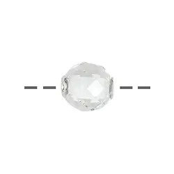 0403596712 Boule à bijoux Cristal de roche 12mm, facetté, rhodié | Marco Schreier