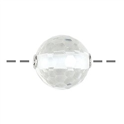 0403596720 Jewelry Bead Rock Crystal 20mm, faceted, rhodiniert | Marco Schreier