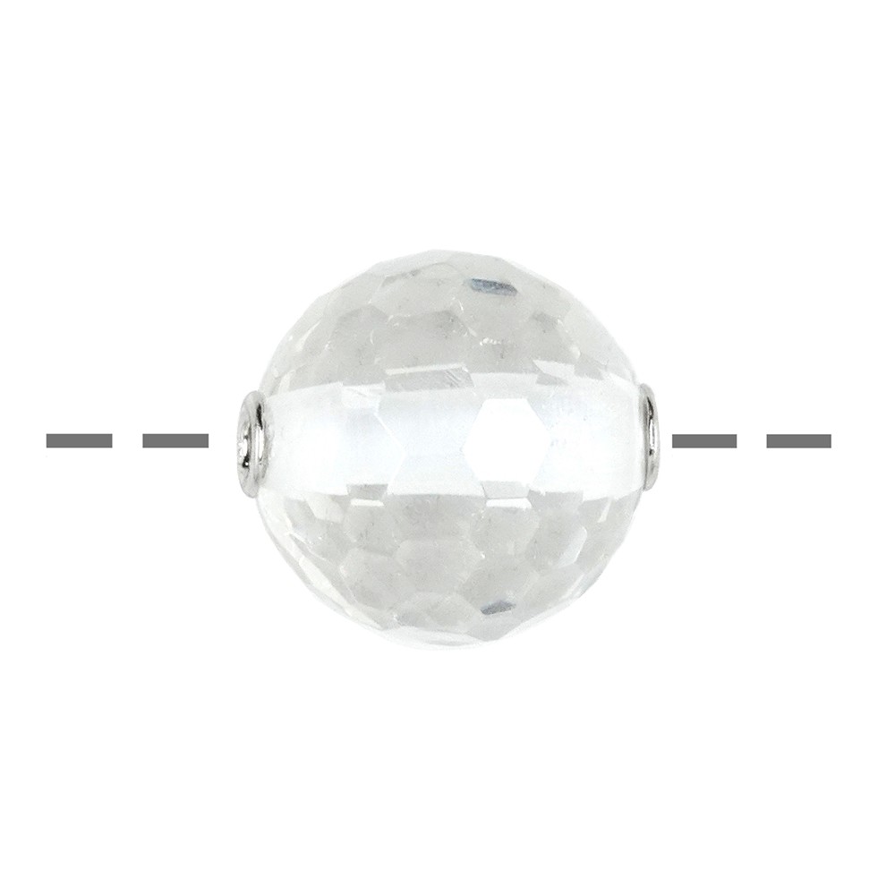 Jewelry Bead Rock Crystal 20mm, faceted, rhodiniert | Marco Schreier