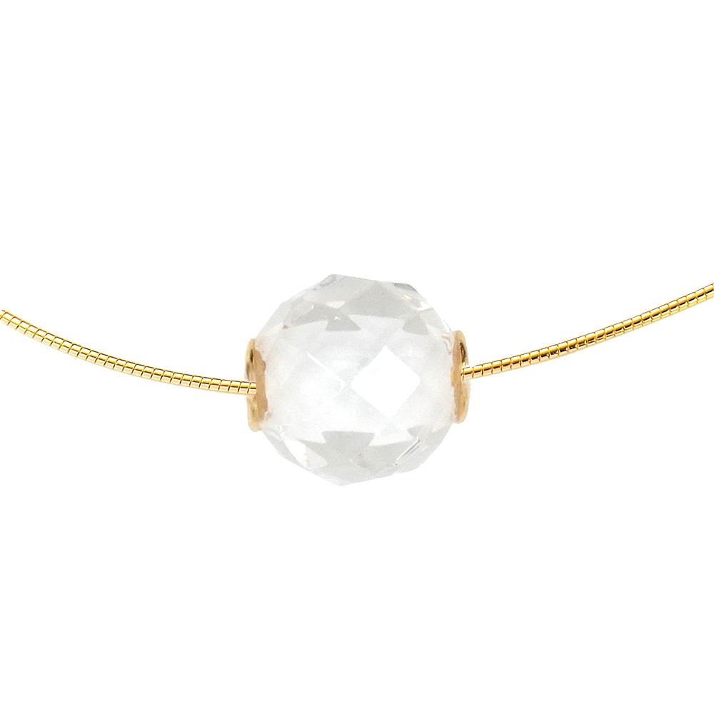 Jewelry Bead Rock Crystal 12mm, faceted, gold-plated | Marco Schreier