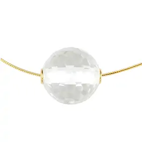 Schmuckkugel Bergkristall 20mm, facettiert, vergoldet | Marco Schreier