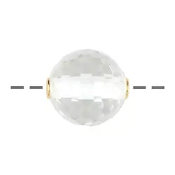 0403596920 Schmuckkugel Bergkristall 20mm, facettiert, vergoldet | Marco Schreier