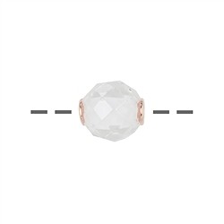 0403598912 Jewelry Bead Rock Crystal 12mm, faceted, rose gold-plated | Marco Schreier