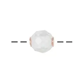 Boule à bijoux Cristal de roche 12mm, facetté, doré à la rose | Marco Schreier