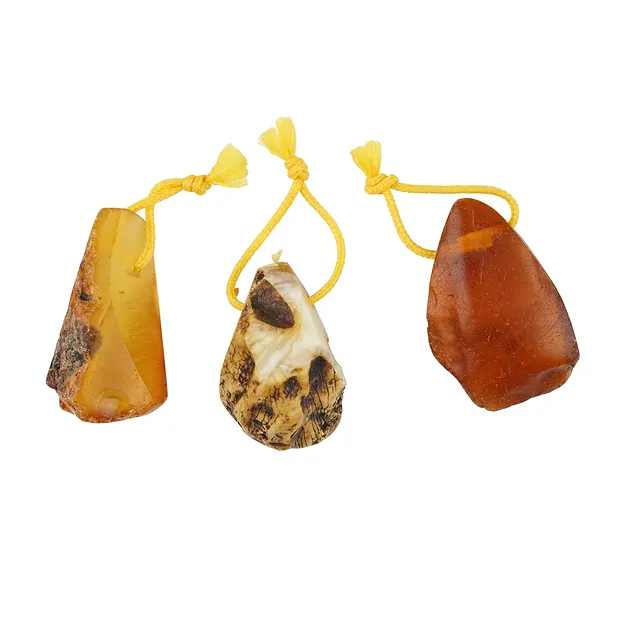 Nuggets Bernstein (roh) gebohrt, 20mm, 1mm-Bohrung (50 St./VE) | Marco Schreier