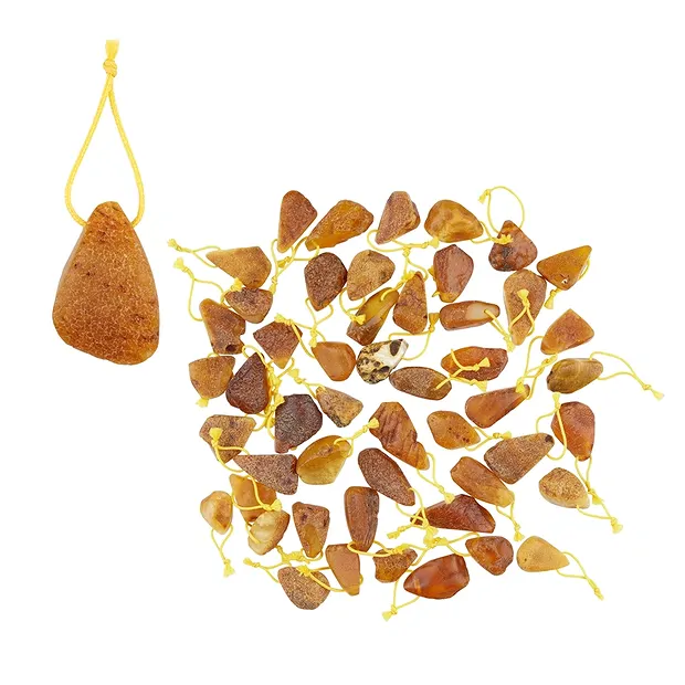 Nuggets Bernstein (roh) gebohrt, 20mm, 1mm-Bohrung (50 St./VE) | Marco Schreier