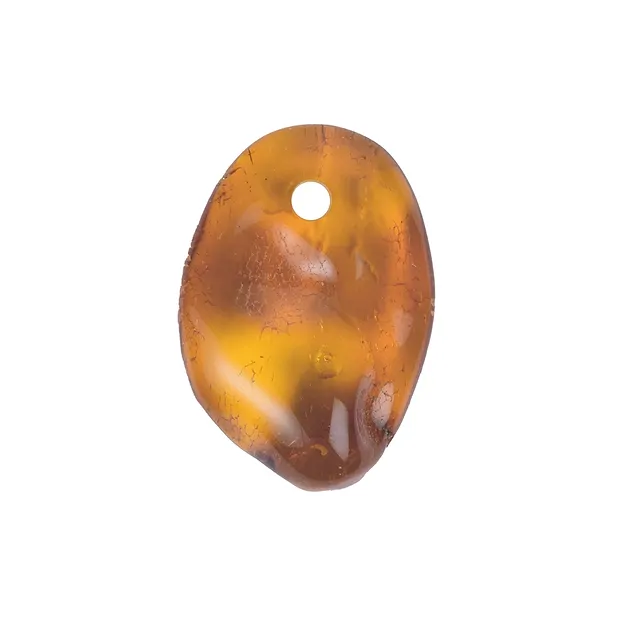 Tumbled Stone Amber front drilled, 2,5 - 3,0cm | gems, healing stones & jewelry