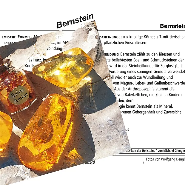 Tumbled Stone Amber front drilled, 3,5 - 4,0cm | gems, healing stones & jewelry