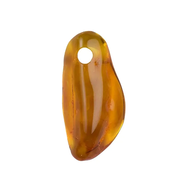 Tumbled Stone Amber front drilled, 3,5 - 4,0cm | gems, healing stones & jewelry