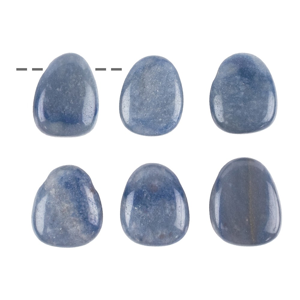 Tumbled Stone Blue Quartz drilled | wholesaler gems, healing stones & jewelry