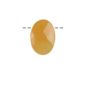 Calcita (naranja) oval facetada perforada, 2,2cm | Marco Schreier