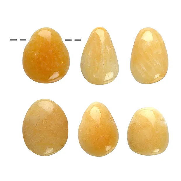 Trommelstein Calcit (orange) gebohrt | Schreier Edelsteine, Heilsteine & Schmuck