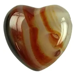 0404390624 Heart carnelian (heated) drilled, 2,5cm (6 pcs./ PU) | Marco Schreier