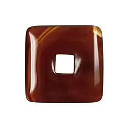 0404391442 Donut quadratisch Carneol (gebr.), 40mm (6 St./VE) | Marco Schreier