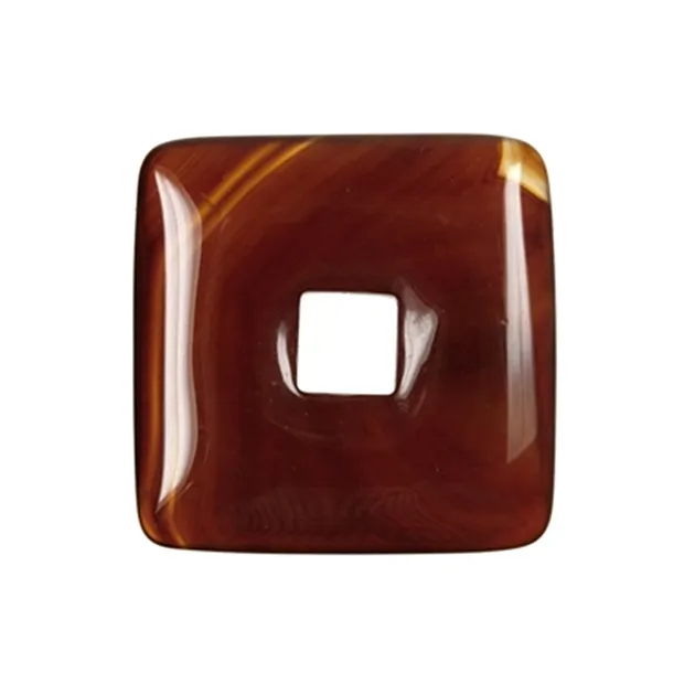 Donut quadratisch Carneol (gebr.), 40mm (6 St./VE) | Marco Schreier