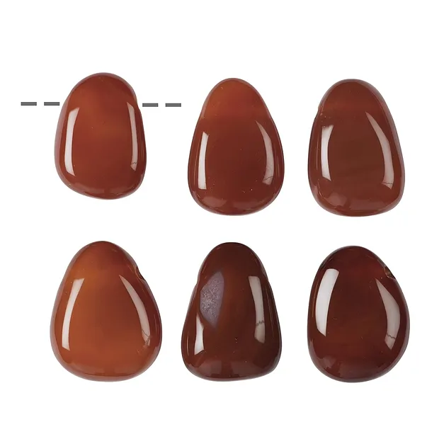 Pierres roulées Cornaline (chauffée) percée | Marco Schreier