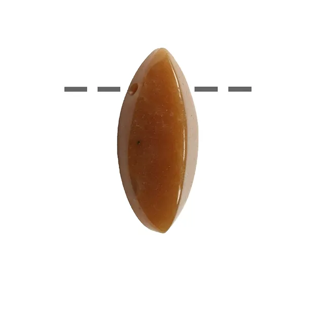 Marquise carnelian (heated) matt drilled, 3.0cm | gems, healing stones & jewelry