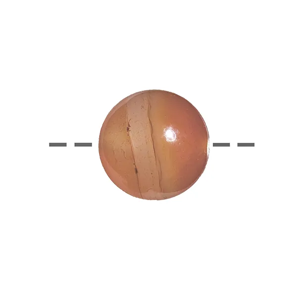 Drilled carnelian ball (heated), 12mm, 2.5mm hole | Marco Schreier