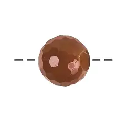 0404394102 Kugel Carneol (gebr.) gebohrt, 16mm, facettiert | Marco Schreier